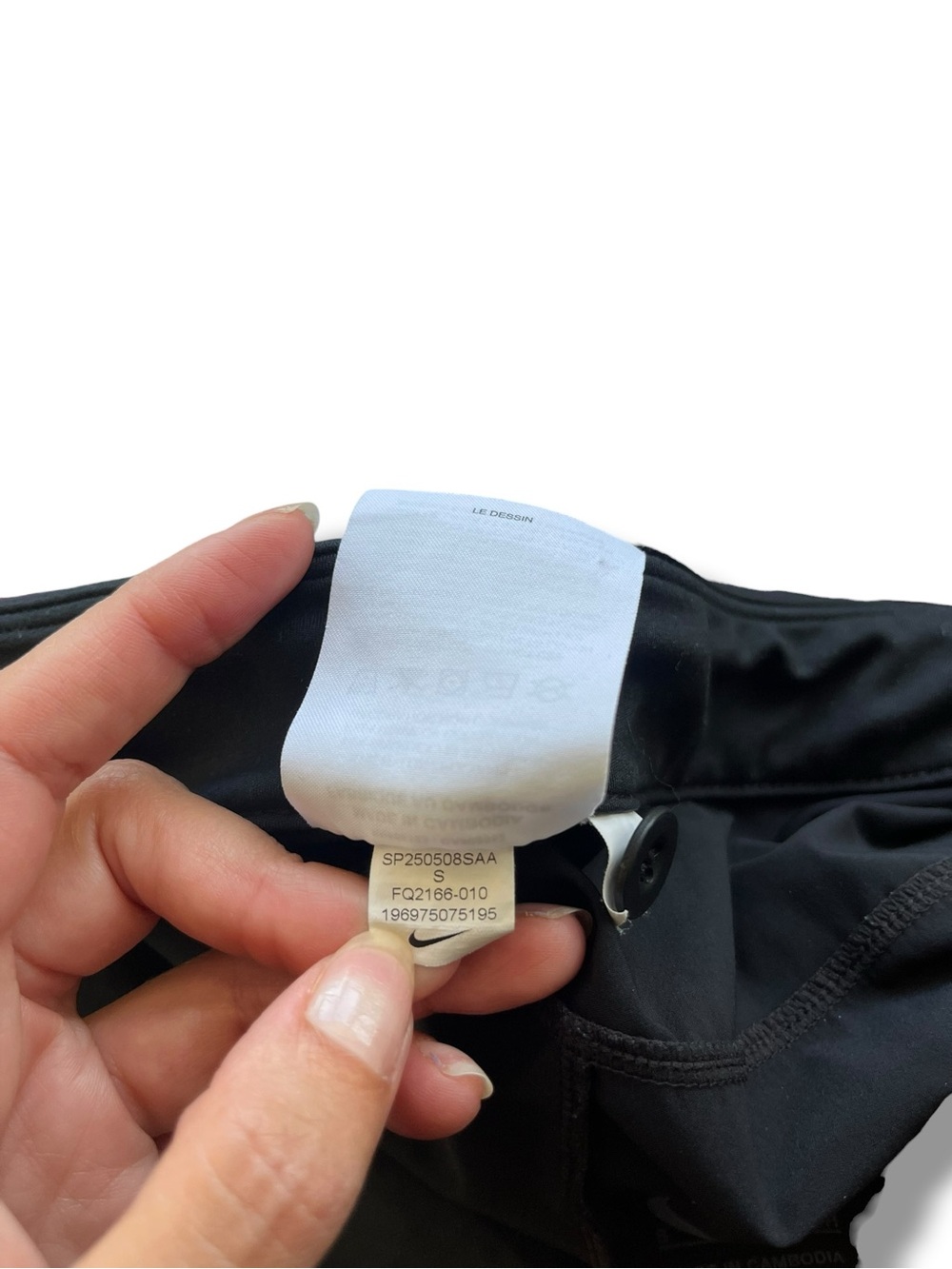 Nike Bliss Wide Leg Pleated Trouser Dri-Fit Black Small Stretch Gummy Logo - Picture 16 of 16